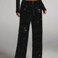 💖LAST DAY SALE 60% OFF🥰Women's Sequin Sparkle Wide Leg Pants with Elastic Waistband