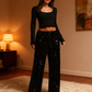 💖LAST DAY SALE 60% OFF🥰Women's Sequin Sparkle Wide Leg Pants with Elastic Waistband