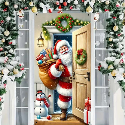🎉Black Friday Sale 50% OFF🎉Santa Claus Door Frame Banner - Merry Christmas & Happy New Year🎅🎁